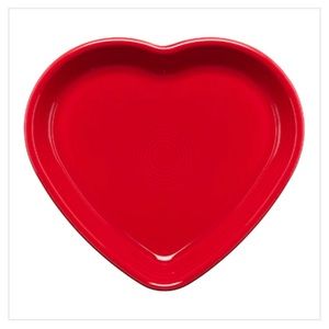NEW (RETIRED SIZE) Large Heart Shaped Plate/Dish-Scarlet Red